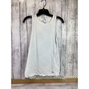 Heat Gear UA Womens Tunic Tank Size S White Linen fabric